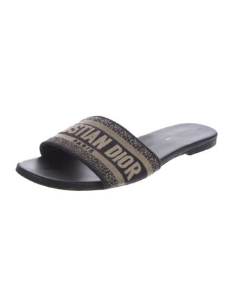Christian Dior Canvas Printed Slides