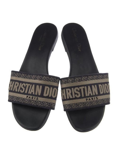 Christian Dior Canvas Printed Slides
