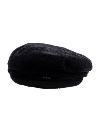 Christian Dior Cotton Embroidered Newsboy Cap