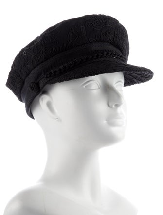 Christian Dior Cotton Embroidered Newsboy Cap