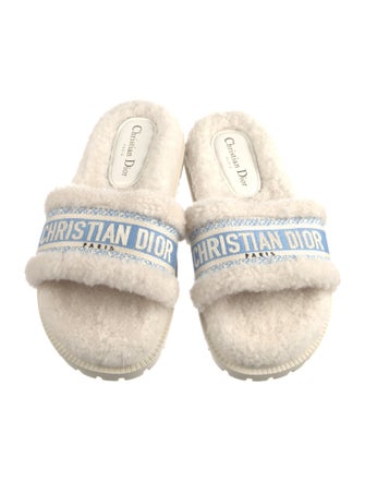 Christian Dior Shearling Printed Espadrilles