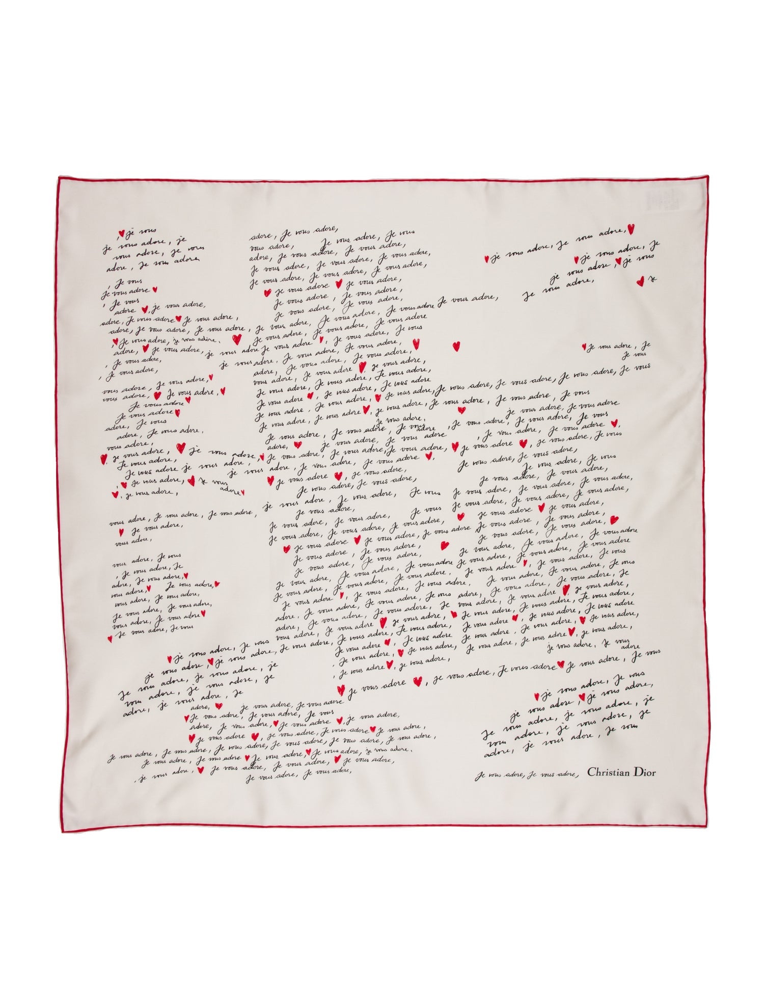 Christian Dior Silk Diorissimo Pattern Scarf