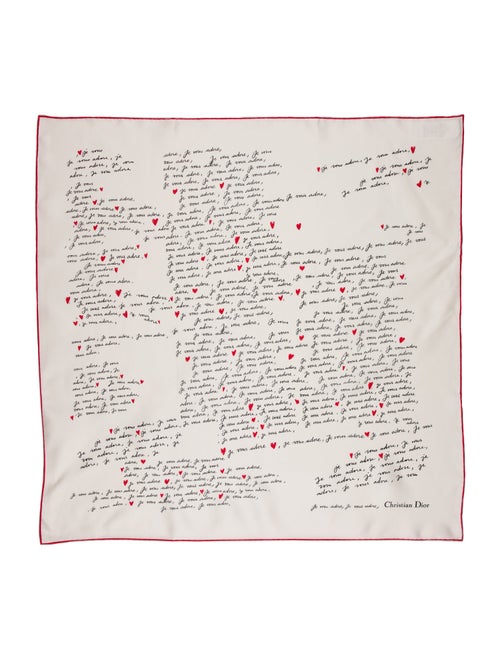 Christian Dior Silk Diorissimo Pattern Scarf