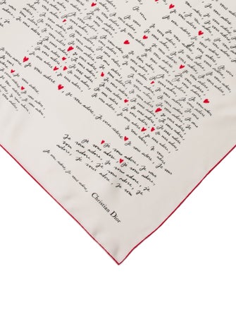 Christian Dior Silk Diorissimo Pattern Scarf