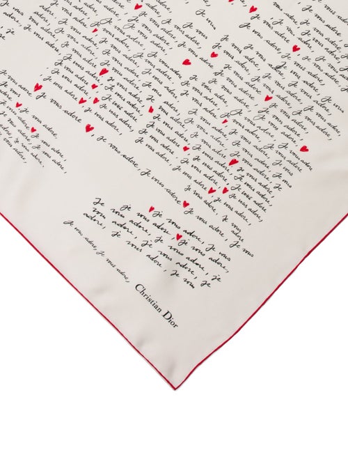 Christian Dior Silk Diorissimo Pattern Scarf
