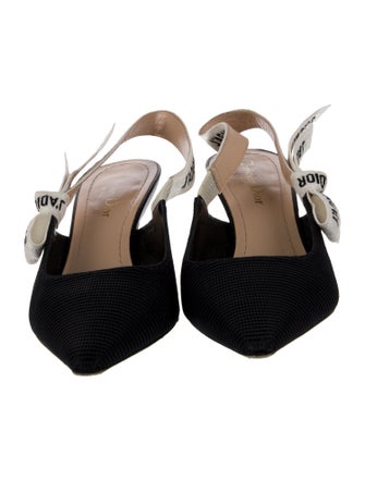 Christian Dior Bow Accents Slingback Pumps