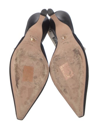Christian Dior Printed Bow Accents Slingback Pumps