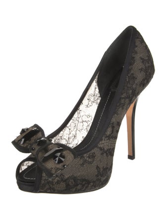 Christian Dior Lace Lace Pattern Pumps