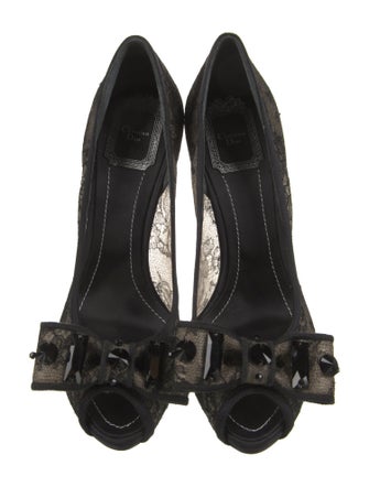 Christian Dior Lace Lace Pattern Pumps