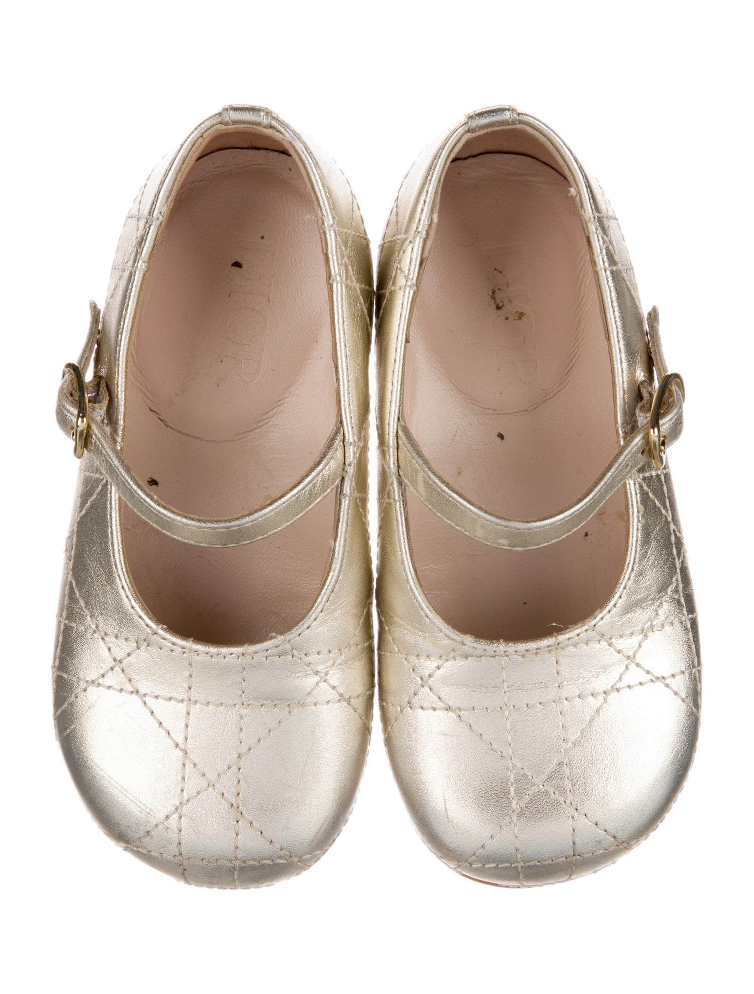 Christian Dior Metallic Ballet Shoes
