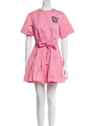 Christian Dior Crew Neck Mini Dress