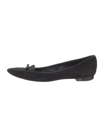 Christian Dior Suede Bow Accents Flats
