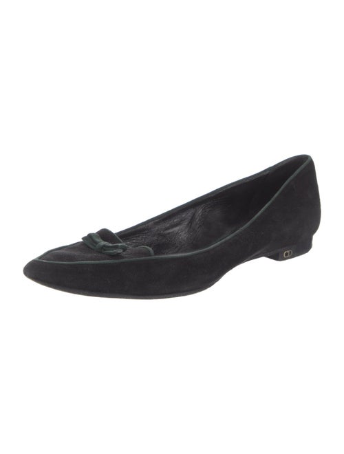 Christian Dior Suede Bow Accents Flats
