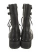 Christian Dior Leather Printed Combat Boots