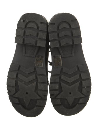 Christian Dior Leather Printed Combat Boots