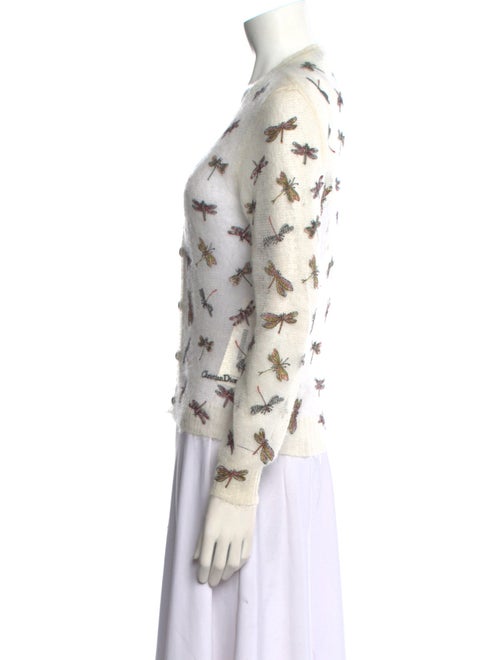 Christian Dior Printed V-Neck Sweater