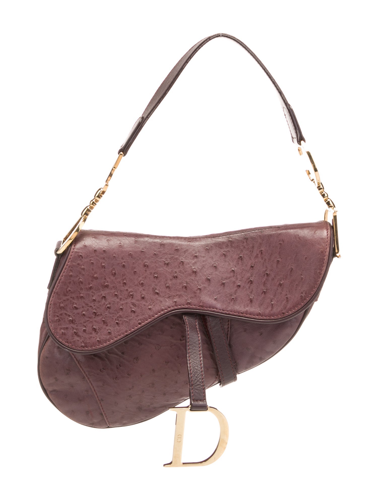 Christian Dior Ostrich Saddle