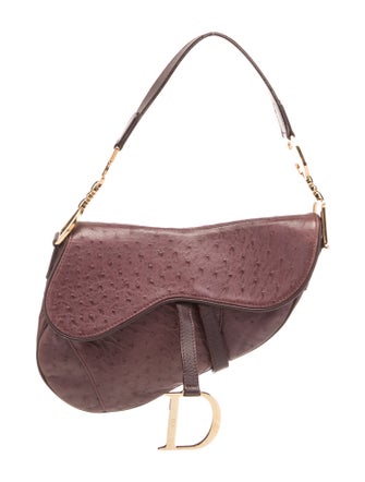Christian Dior Ostrich Saddle