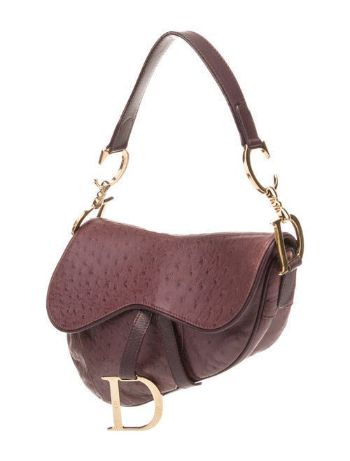 Christian Dior Ostrich Saddle
