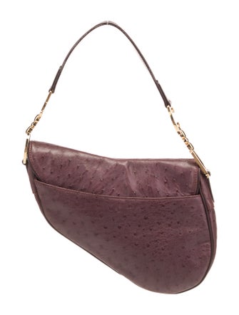 Christian Dior Ostrich Saddle