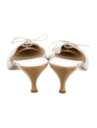 Christian Dior Leather Striped Mules