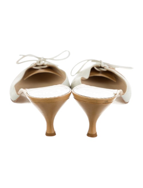 Christian Dior Leather Striped Mules