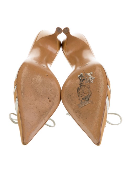 Christian Dior Leather Striped Mules