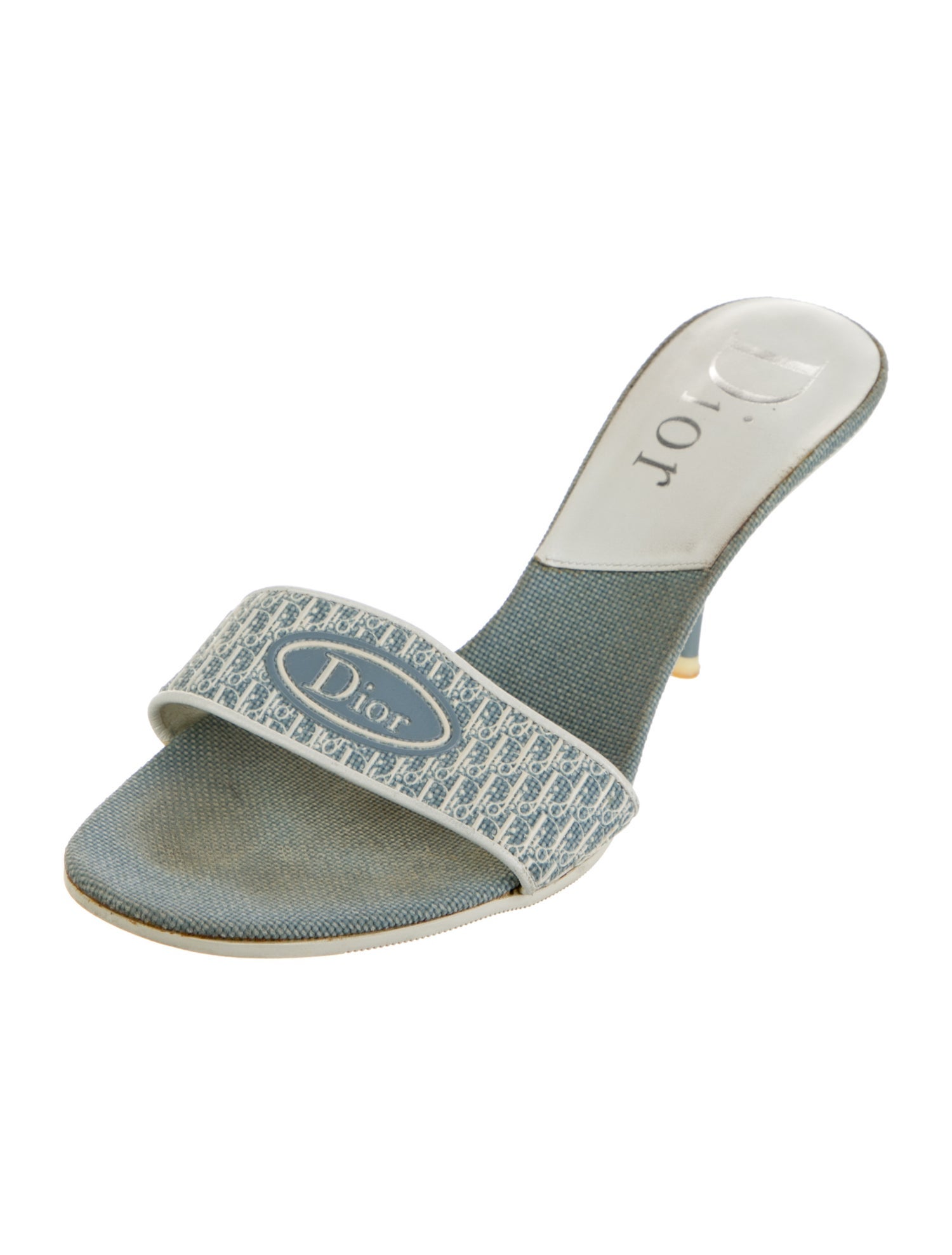 Christian Dior Vintage Diorissimo Pattern Slides