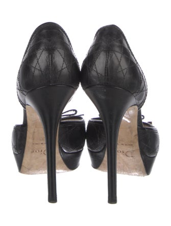 Christian Dior Leather Animal Print D'Orsay Pumps