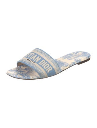 Christian Dior Canvas Printed Slides