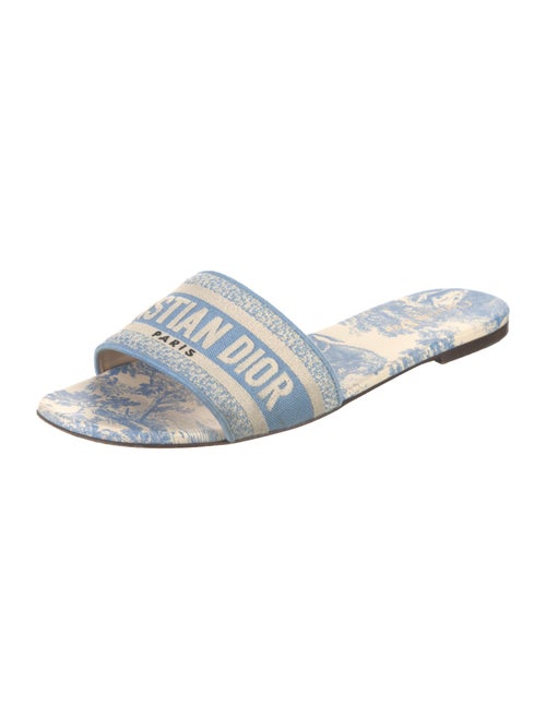 Christian Dior Canvas Printed Slides