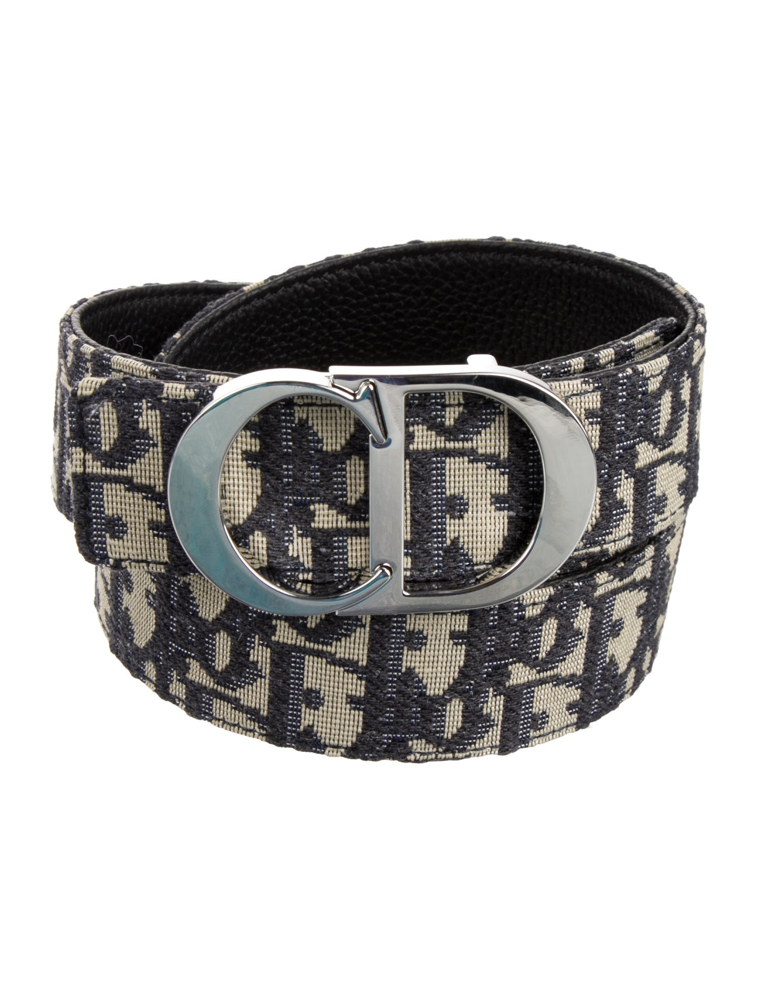 Christian Dior Diorissimo Pattern Canvas Belt