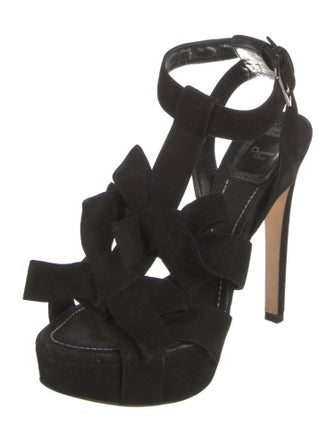 Christian Dior Suede T-Strap Pumps