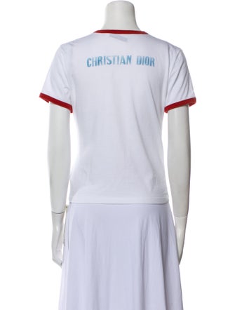 Christian Dior Graphic Print Crew Neck T-Shirt