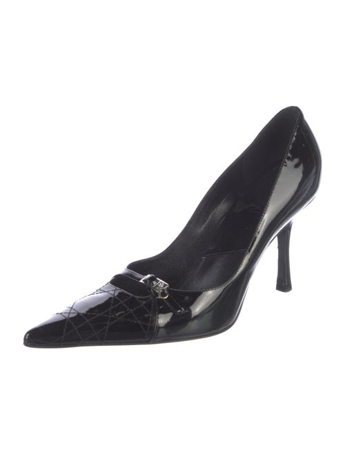 Christian Dior Cannage Pattern Patent Leather Pumps