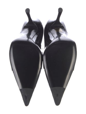 Christian Dior Cannage Pattern Patent Leather Pumps