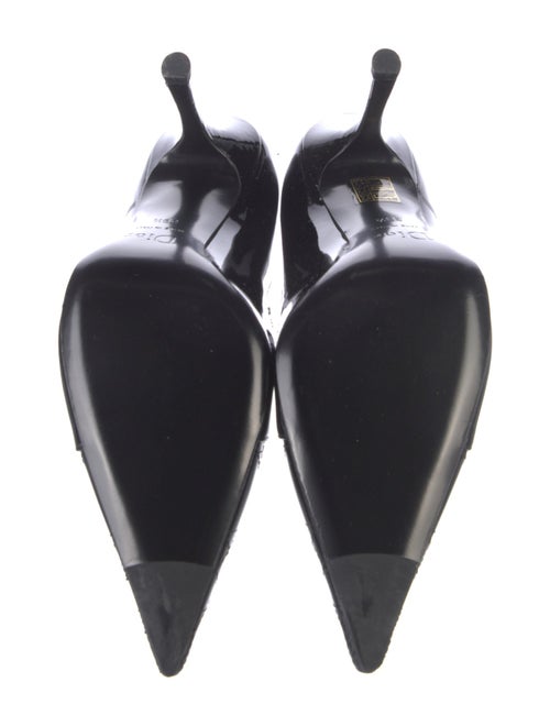 Christian Dior Cannage Pattern Patent Leather Pumps