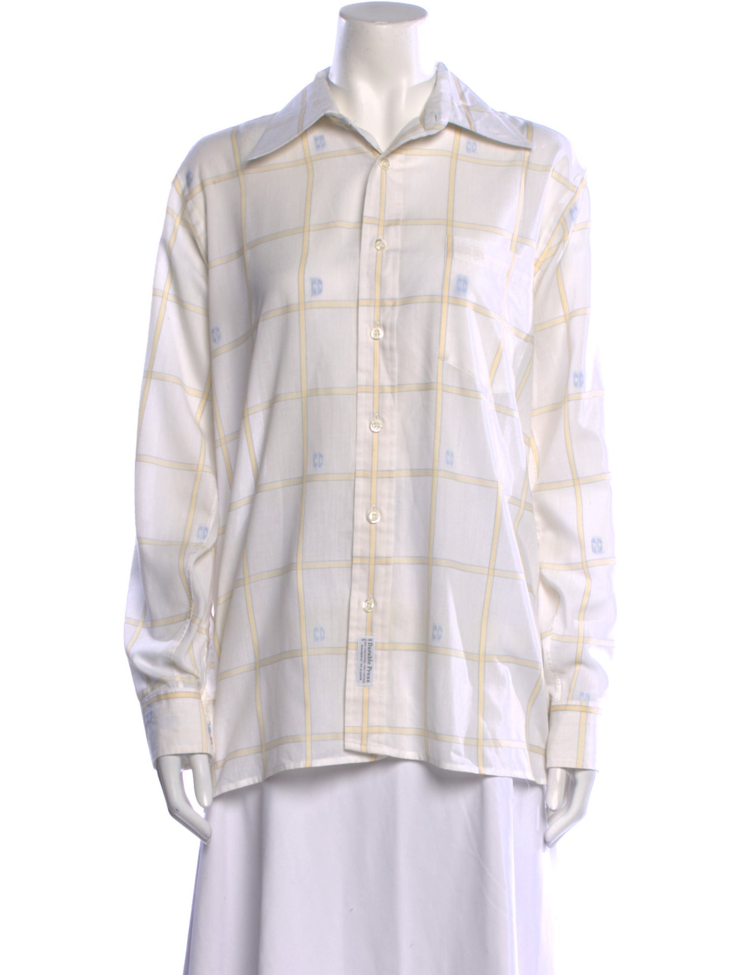 Christian Dior Vintage Late 1980's - Early 1990's Button-Up Top