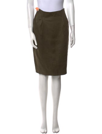 Christian Dior Linen Knee-Length Skirt
