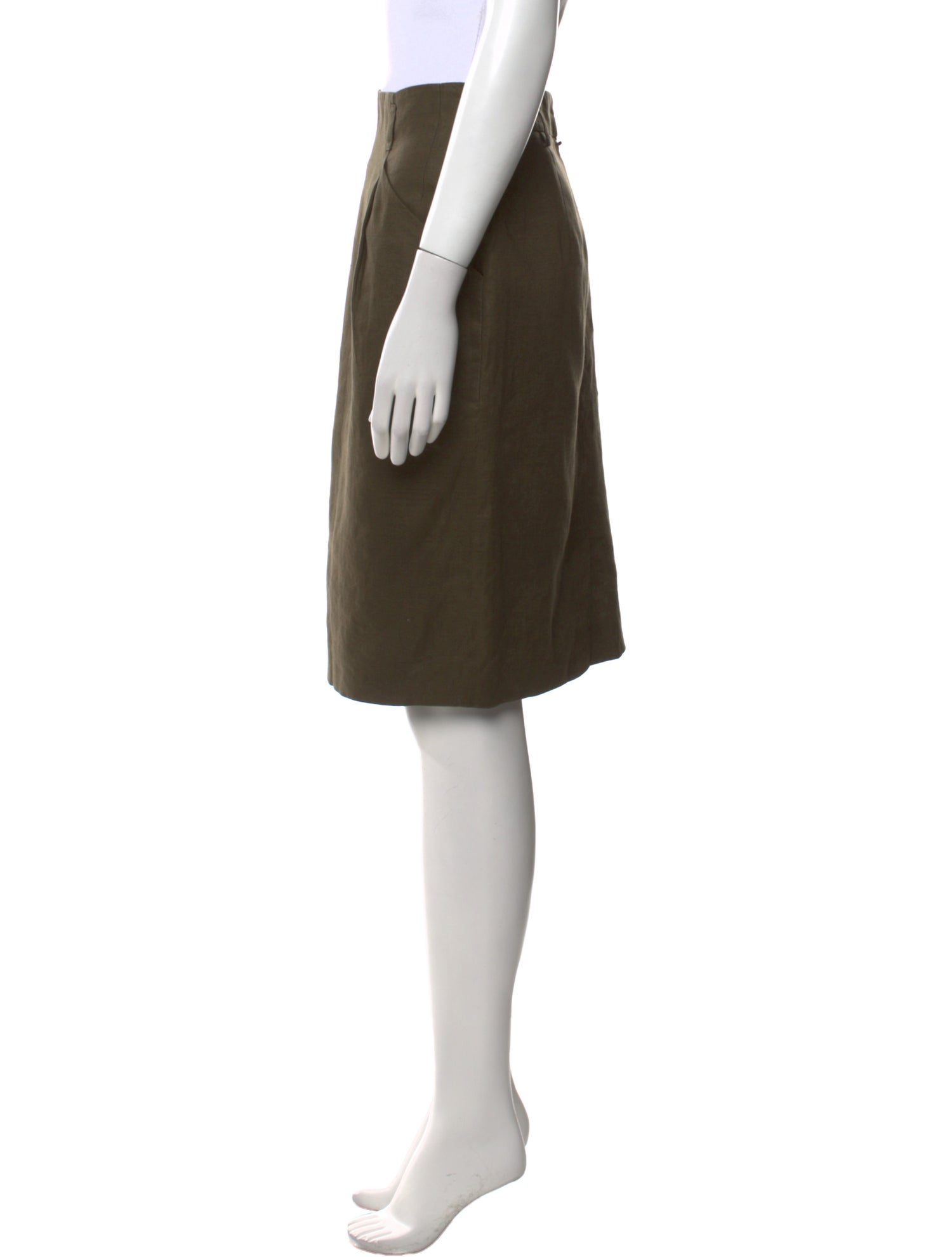 Christian Dior Linen Knee-Length Skirt