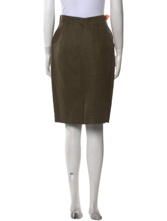 Christian Dior Linen Knee-Length Skirt