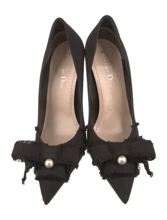 Christian Dior Bow Accents D'Orsay Pumps