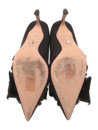 Christian Dior Bow Accents D'Orsay Pumps