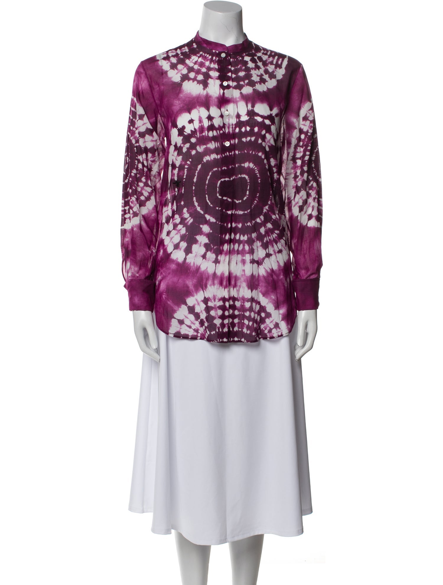 Christian Dior Printed Mock Neck Tunic