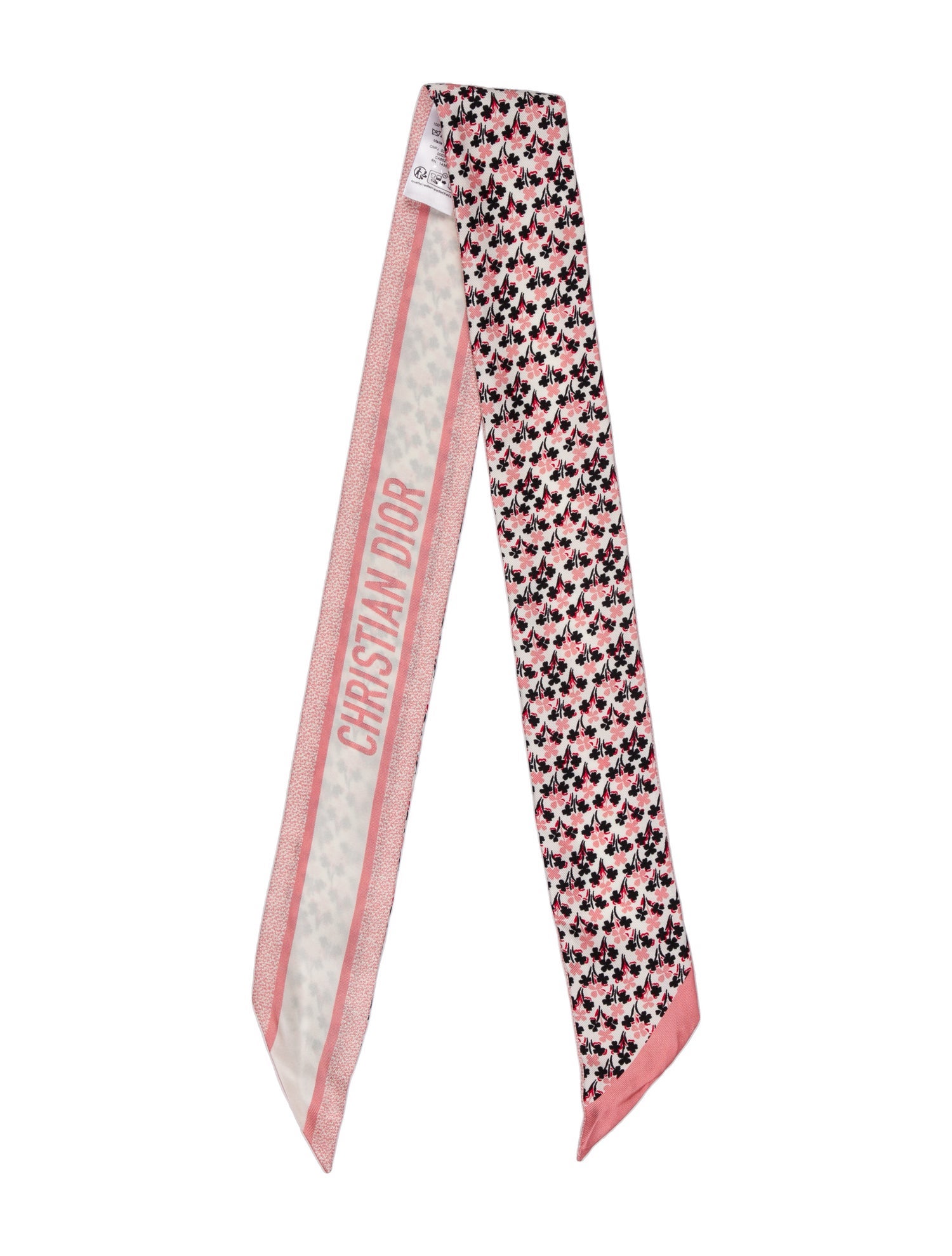 Christian Dior Silk Floral Print Scarf