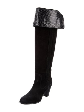 Christian Dior Suede Animal Print Boots