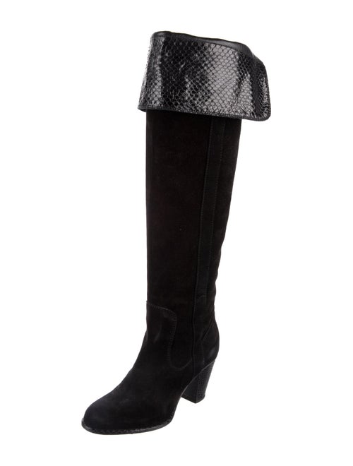 Christian Dior Suede Animal Print Boots