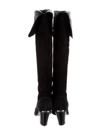 Christian Dior Suede Animal Print Boots