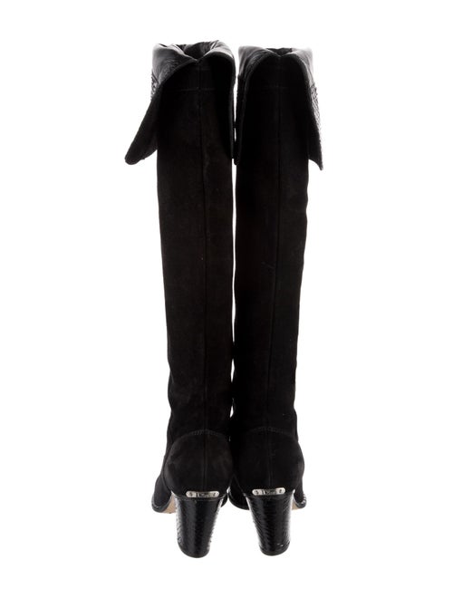 Christian Dior Suede Animal Print Boots