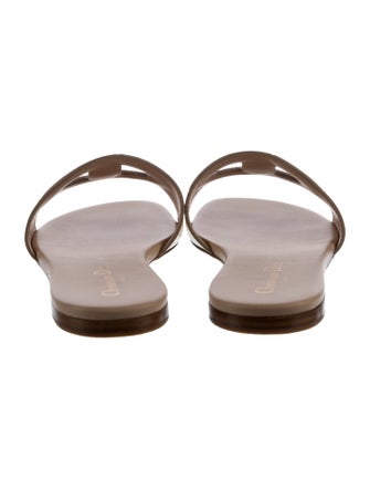Christian Dior Leather Cutout Accent Slides